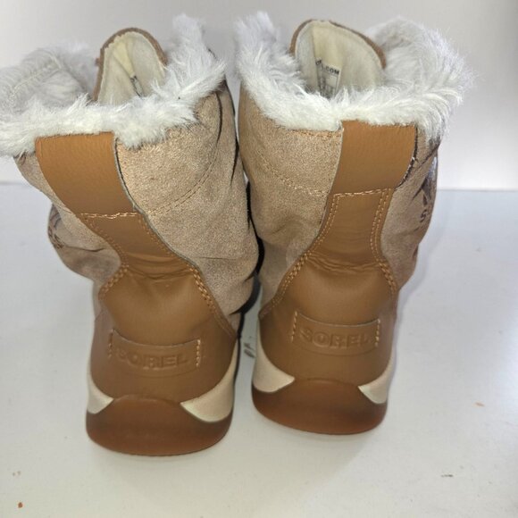 Sorel Explorer II Joan Faux Fur Boot Suede Velvet Tan size 7 - Picture 6 of 10
